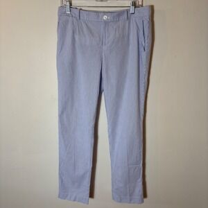 Lauren Ralph Lauren Edita Petite Blue White Striped Pants Size 10P